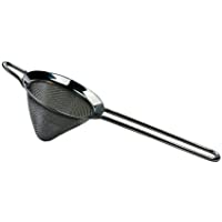 Colador fino de acero inoxidable profesional de barra de malla cónica para cócteles- color negro